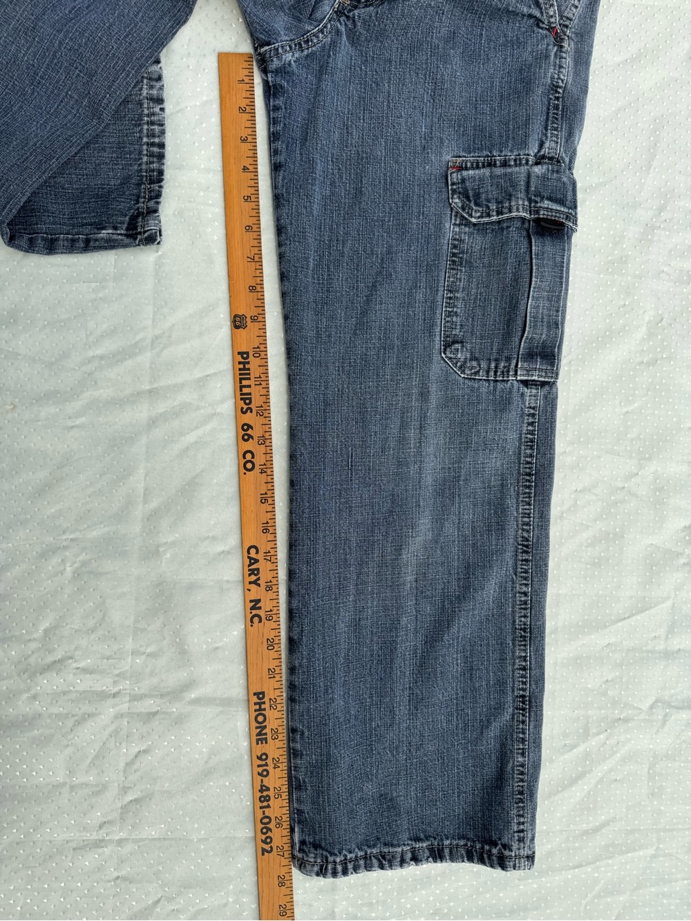 Wrangler Cargo Denim Pants Jeans with Flap Pockets youth boys size 14 regular - Picture 11 of 11